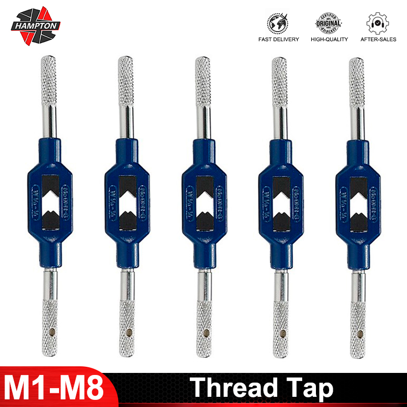 Cnc Router Bit - ハンプトン M1-M8 ねじタップレンチ調整可能なハンドタップタップダイハンドスクリューレンチメトリックハンドルタッピングリーマーツールアクセサリー