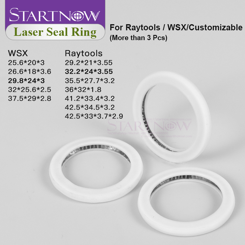 Industrial Fiber Laser - Startnowレーザーシーリングリング WSX Raytoolsファイバーレーザー切断ヘッド保護レンズOリングワッシャーパーツ用