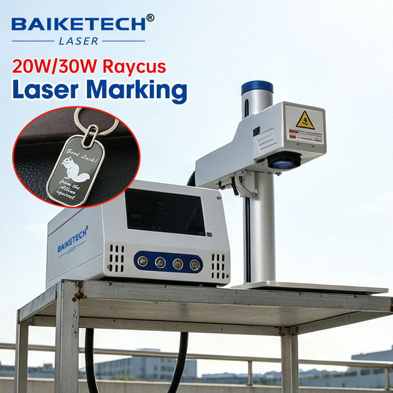 Industrial Laser Marking Machine - 高速20W/30Wファイバーレーザーマーキングマシン、産業用金属彫刻、タッチスクリーン制御によるフライングマーキング、長距離照射