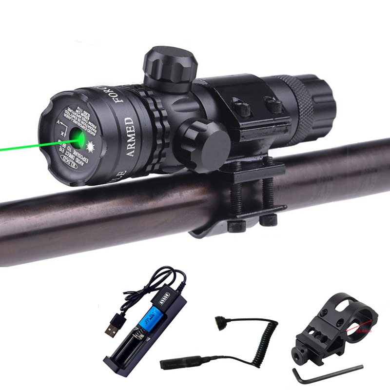 Industrial Laser Gun - 狩猟用ライフル用のグリーンレーザーポインター,屋外用のライフル用の照準戦術ポイント,狩猟用アクセサリー,AR15