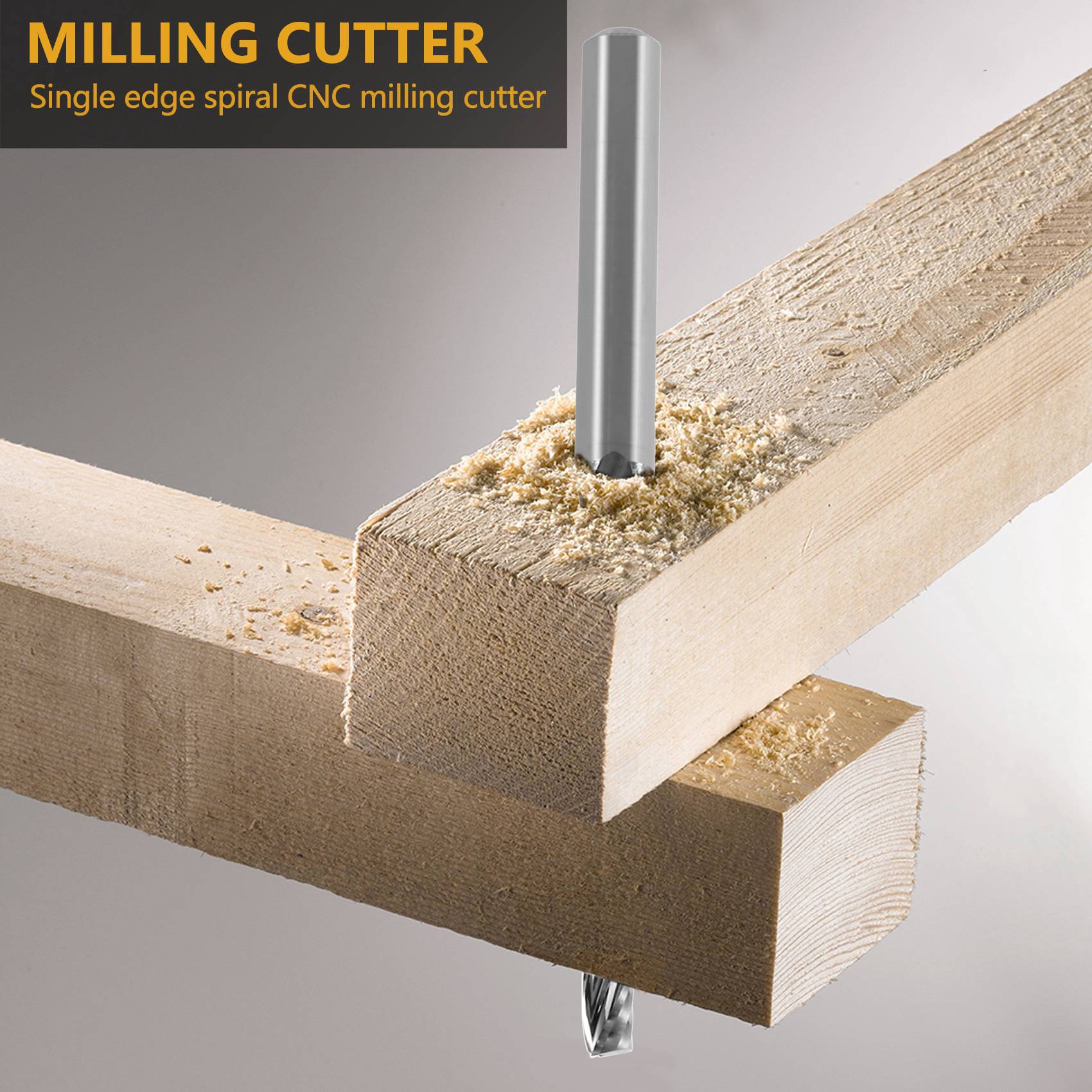 Cnc Router Bit - HJBW 2mm x 15mm 超硬シングルフルートスパイラルエンドミル CNC