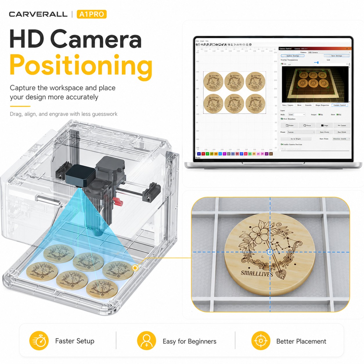 カーバーロール A1 Pro レーザー彫刻機 5W/10W、 - Laser Marking Machine のレビューと価格