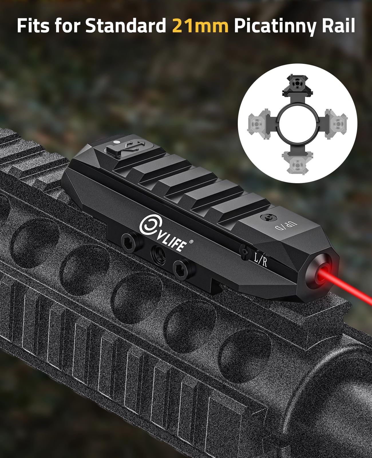 ライフルのためのCVLIFEロープロファイルレーザー視力戦術 - Industrial Laser Gun のレビューと価格