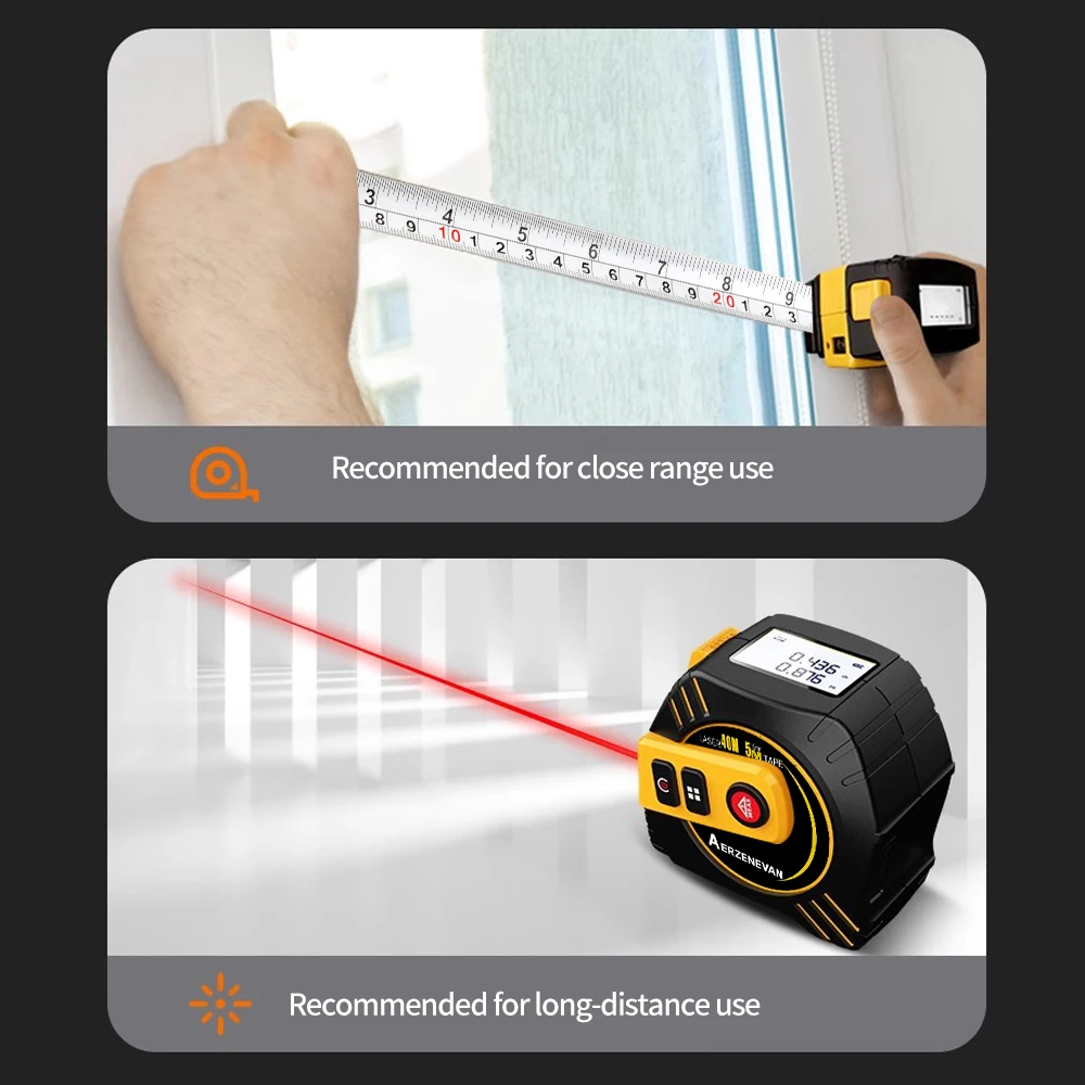 80mレーザーテープメジャー、測定ツール、レーザー距離計、ス - Industrial Laser Sensor のレビューと価格