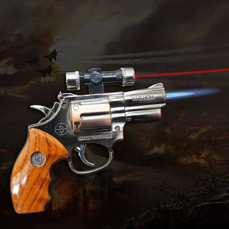 最新イグナイターリボルバーライター、レーザーライト付きメタル - Industrial Laser Gun のレビューと価格