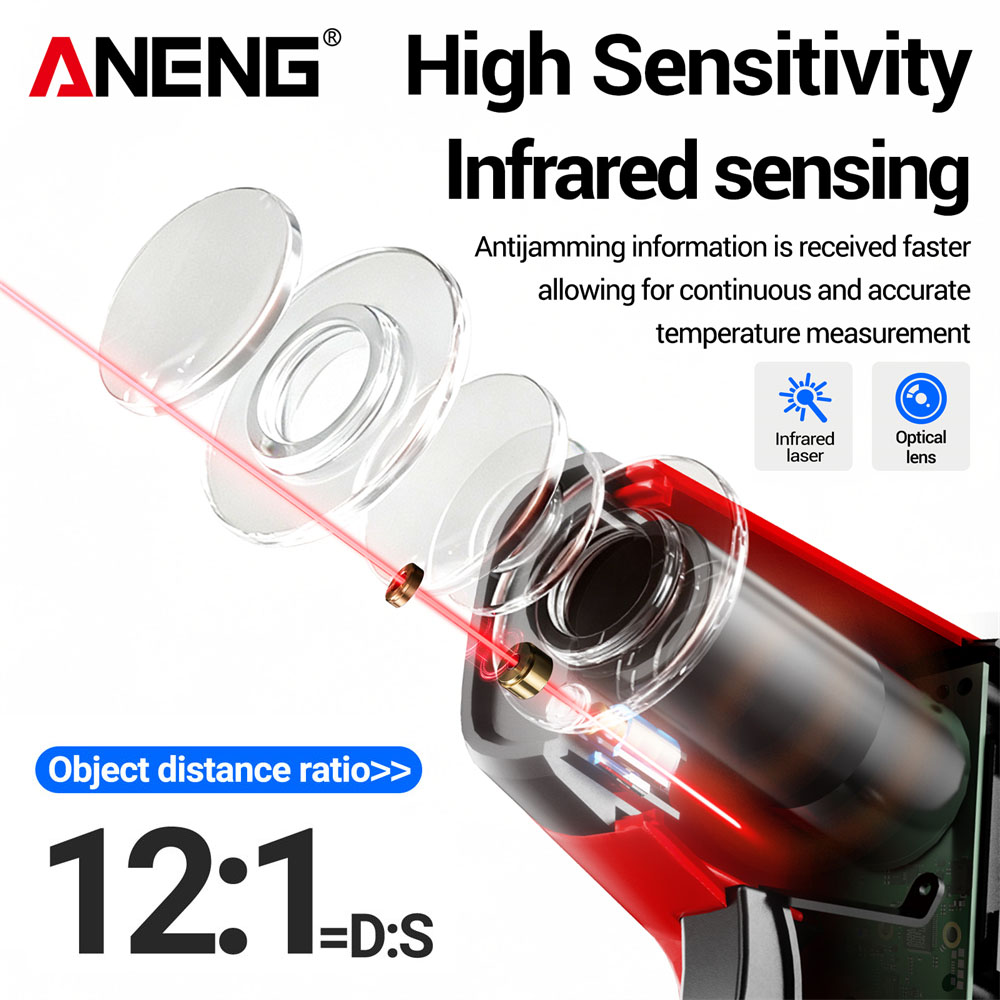 ANENG TH207 デジタル赤外線温度計 レーザー温度計 - Industrial Laser Types のレビューと価格