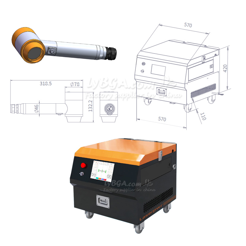 サブストレートを傷めない200W錆除去洗浄機 パルスファイバ - Industrial Laser Types のレビューと価格