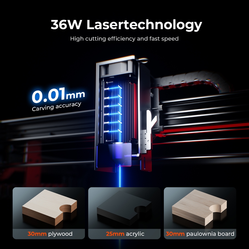 ACMER S2 PRO 36W/48W レーザー彫刻機 A - Industrial Laser Tool のレビューと価格