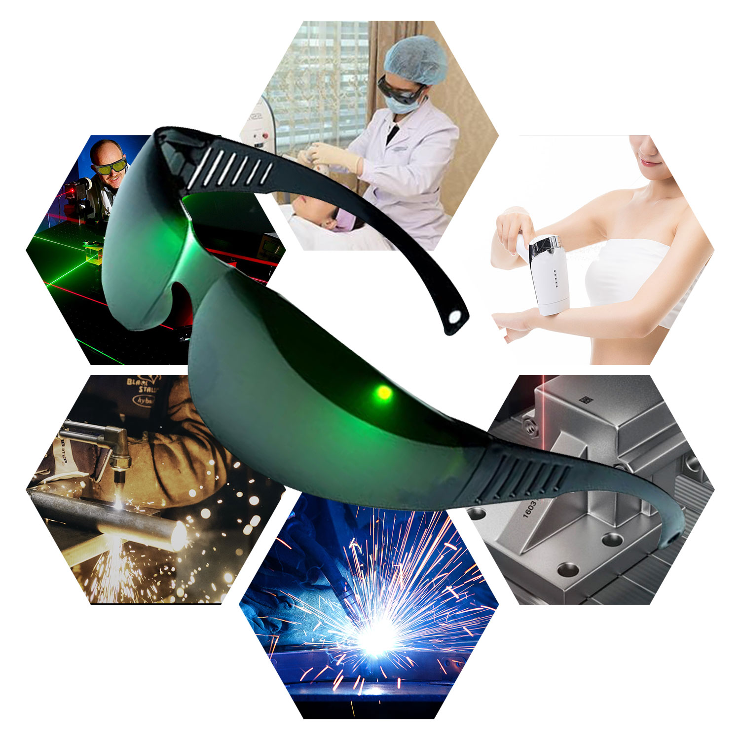 放射線防護メガネ,UV安全赤外線レーザーレンズ,美容液,溶接 - Laser Safety Goggles のレビューと価格